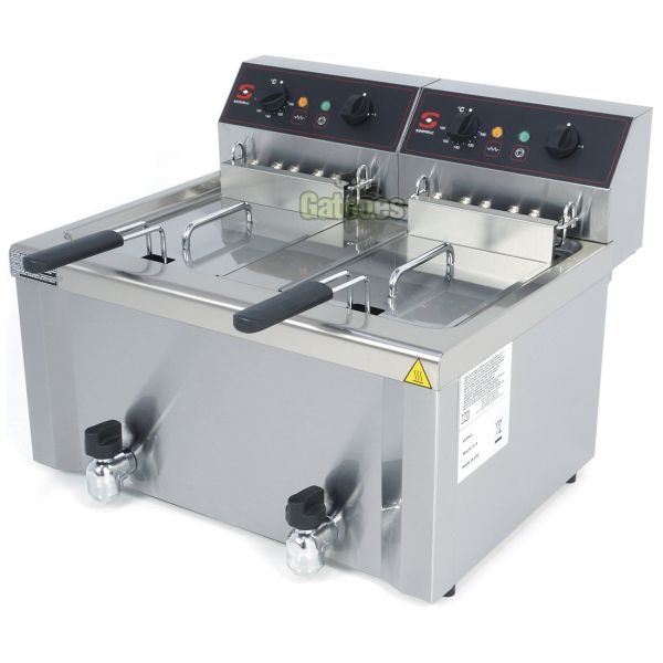 Freidora profesional Sammic FE-9+9 Modelo Trifásico