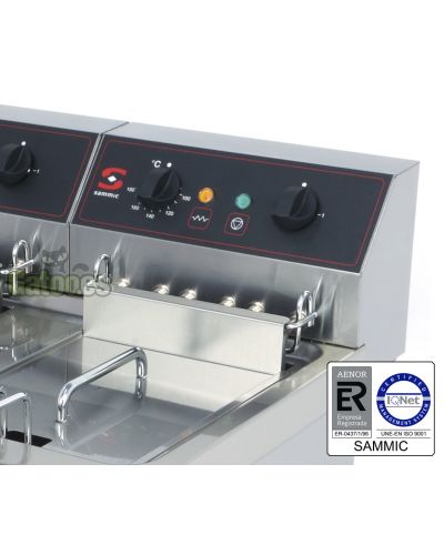 Detalle de la freidora profesional Sammic FE-8+8