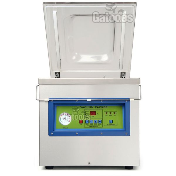 Frontal de la Envasadora de Vacío Profesional de Campana EV402. 2 Barras Sellado 40 cm.