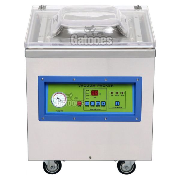 Frontal de la Envasadora de Vacío Profesional de Campana EV502. 2 Barras Sellado 50 cm.