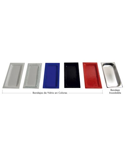 Bandejas de Colores para la Vitrina de Baño María Calentadora de Tapas. 6 Cubetas VCC6