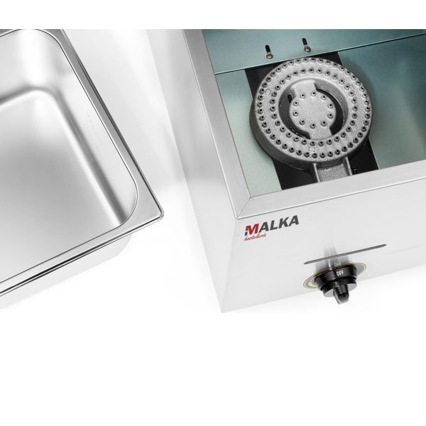 Freidora a Gas Doble 7+7 Litros Profesional Malka (OUTLET Reacondicionado) Cubas Extraíbles