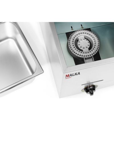 Freidora a Gas Doble 7+7 Litros Profesional Malka (OUTLET Reacondicionado) Cubas Extraíbles
