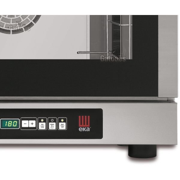 Detalle del Horno digital para Pastelería y Panadería con 4 bandejas de 48x34 y con vapor. EKA