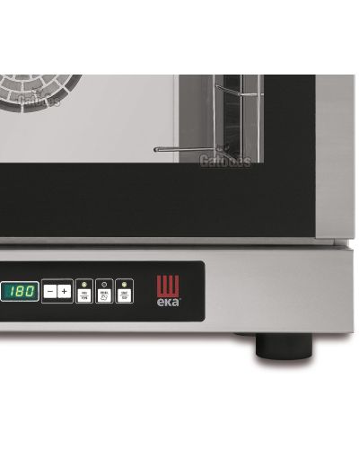Detalle del Horno digital para Pastelería y Panadería con 4 bandejas de 48x34 y con vapor. EKA