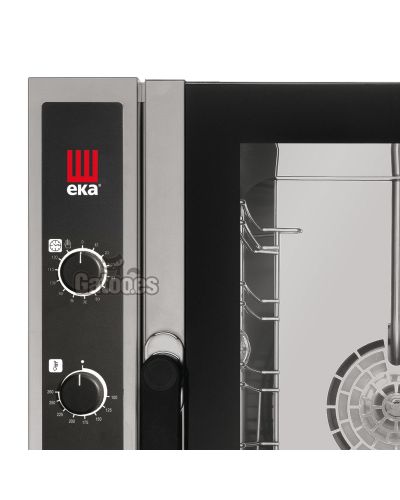 Panel del Horno de Cocina profesional de 5 bandejas gastronorm 35x33 con vapor. EKA