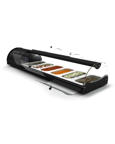 Trasera de Vitrina Self Service para Tapas Refrigerada. Sayl SS (modelos de 4, 6, 8 y 10 bandejas)