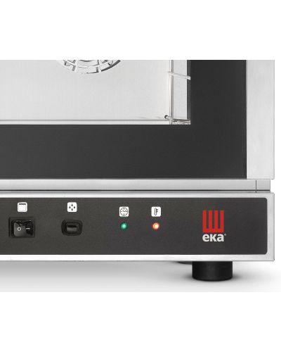 Panel de mandos del Horno de Cocina profesional con 4 bandejas de 60x40. Con Humidificación y Grill. EKA