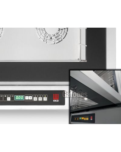 Detalle del Horno de Cocina digital de 4 bandejas de 60x40 y Humidificación. EKA