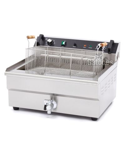 Freidora Profesional 30 litros con un depósito y cesta grande