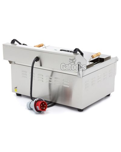 Parte trasera de la Freidora Profesional 30 litros con un depósito