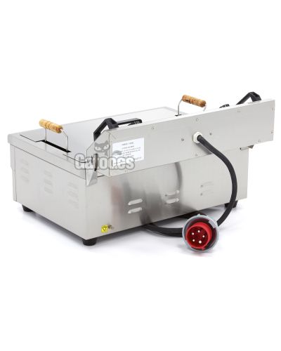 Parte trasera de la Freidora Profesional 20 litros con un depósito