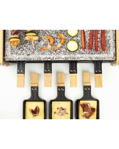 Raclette con Piedra H.Koenig WOD8. Con 8 sartenes para 8 personas