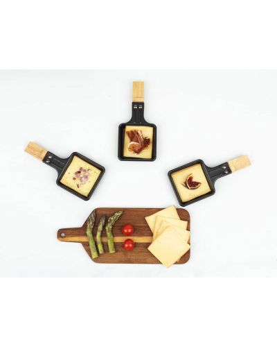 Raclette con Piedra H.Koenig WOD8. Con 8 sartenes para diferentes quesos