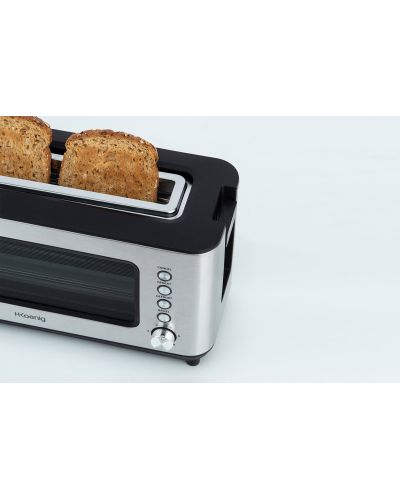 Tostadora de pan H.Koenig VIEW7. Con Cristal transparente. Con 4 funciones.