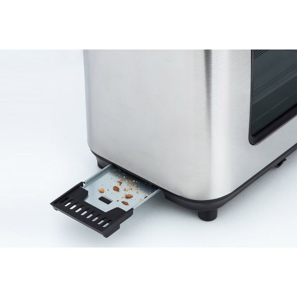 Tostadora de pan H.Koenig VIEW7. Con Cristal transparente y recoge-migas.