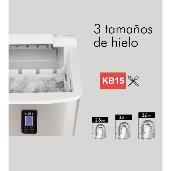 Máquina de hacer Hielo KB15 H.Koenig para 3 tamaños de cubitos