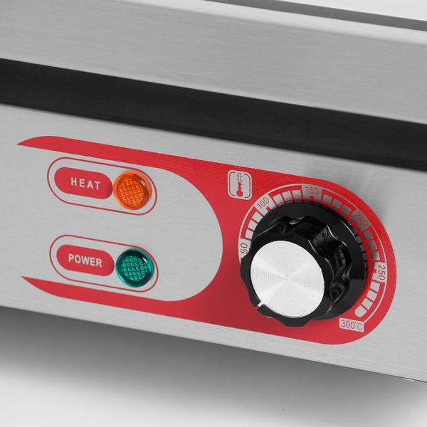 Panel de mandos Plancha Eléctrica de Cocina Profesional Eltron. Ancho 55 cm. (de Cromoduro) (OUTLET Reacondicionado)