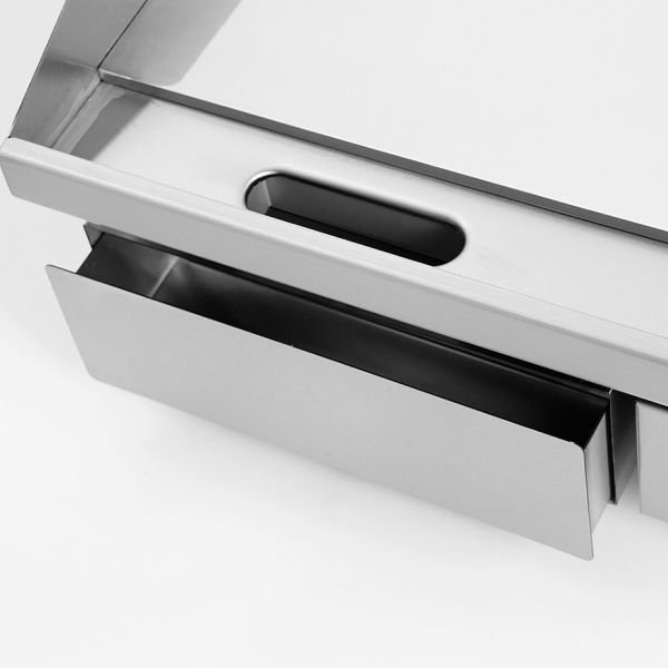 Recogegrasas Plancha Eléctrica de Cocina Profesional Eltron. Ancho 55 cm. (de Cromoduro) (OUTLET Reacondicionado)