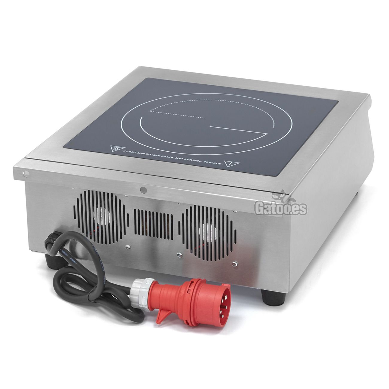 Vista trasera Placa de Inducción Profesional 5.000W PI50