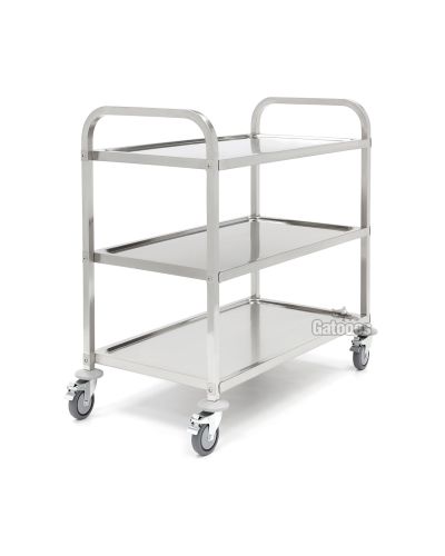 Camarera Carrito de restaurantes de Acero Inoxidable. Con 3 Estantes. Hoteles, restaurantes y bares.