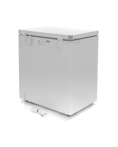 Vista trasera Congelador Horizontal Profesional 140 Litros. Puerta Ciega Abatible. Ancho 75 cm.