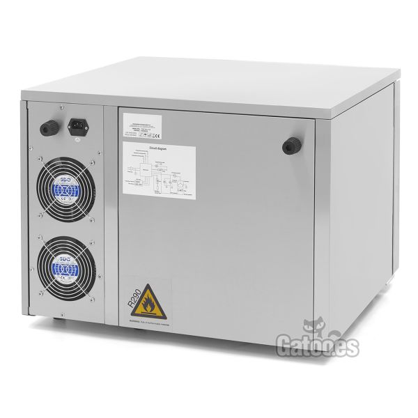 Vista trasera Abatidor de Temperatura Profesional para 3 bandejas 2/3 GN