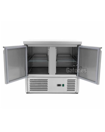 Mostrador Refrigerado, con 257 Litros. Ancho 90 cm. 2 puertas