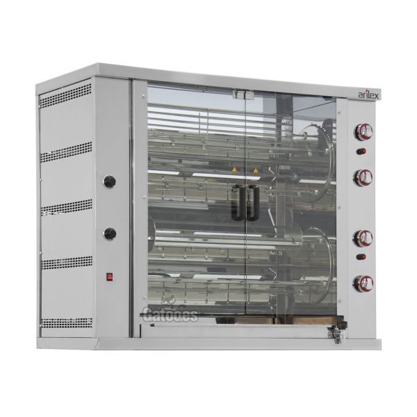 Asador de Pollos a Gas Planetario con 8 Espadas AVP8 de sobremesa