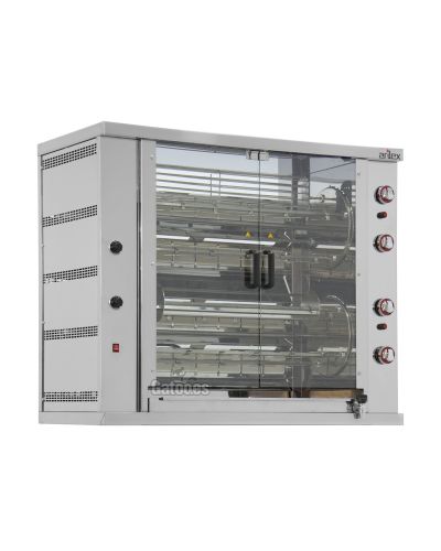 Asador de Pollos a Gas Planetario con 8 Espadas AVP8 de sobremesa