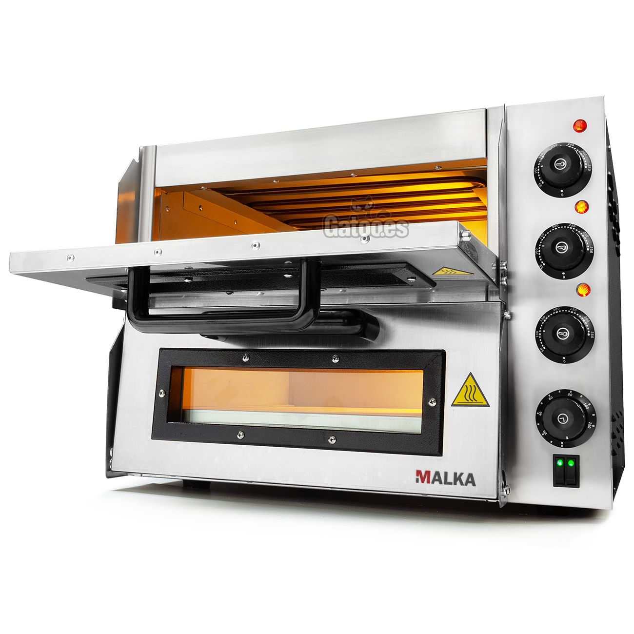 Horno para 2 Pizzas de 38 cm. Napoli 3822 (OUTLET Reacondicionado) abierto