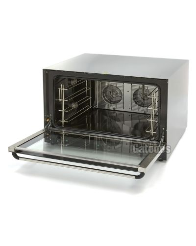 Horno Profesional Convección 116 litros. Con 4 bandejas de 60x40. Grill y Vapor. Malka (OUTLET Reacondicionado) Abierto