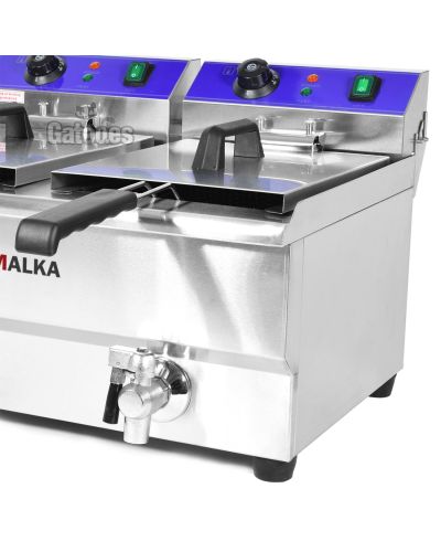 Detalle de Freidora 12+12 litros Malka FED24