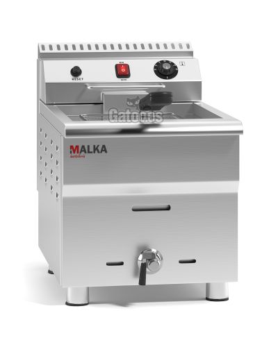 Vista frontal de Freidora de Gas 17 litros Malka FGS17 Vista frontal de Freidora de Gas 17 litros Malka FGS17