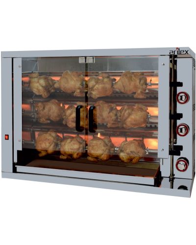 Asador de Pollos a Gas con 3 Espadas AVG3