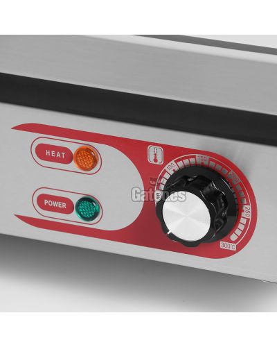 Plancha Eléctrica de Cocina Industrial Eltron. Cromoduro Ancho 55 cm - Termostato