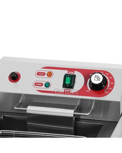 Freidora Profesional Eléctrica 12 litros - Controles