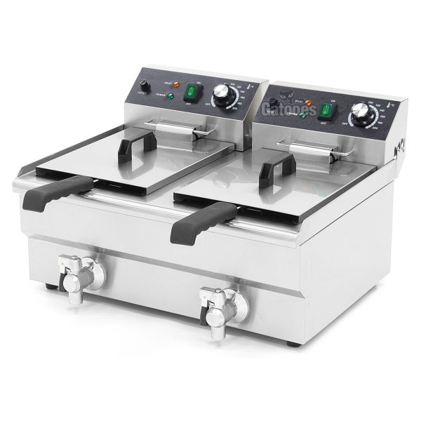 Freidora Profesional doble cuba 24 litros (12+12)