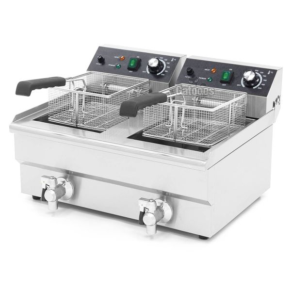 Freidora Profesional doble cuba 24 litros (12+12) con 2 cestas