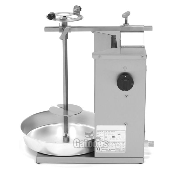 Vista lateral Asador de Kebab a Gas. 1 Quemador.