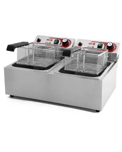 Freidora Profesional Eltron doble cuba 16 litros (8+8)