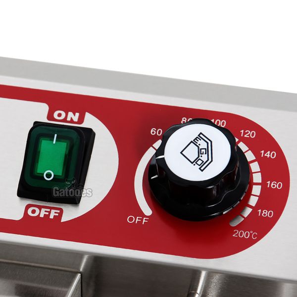 Freidora Profesional Eltron doble cuba 16 litros (8+8) - mando