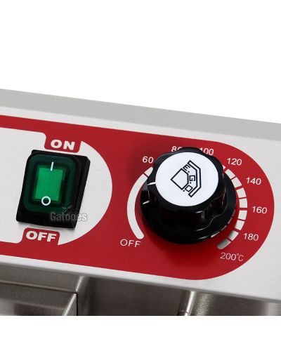 Freidora Profesional Eltron doble cuba 16 litros (8+8) - mando