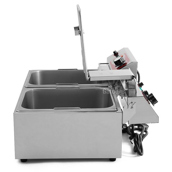 Freidora Profesional Eltron doble cuba 16 litros (8+8) - cabezal