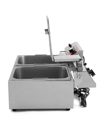 Freidora Profesional Eltron doble cuba 16 litros (8+8) - cabezal