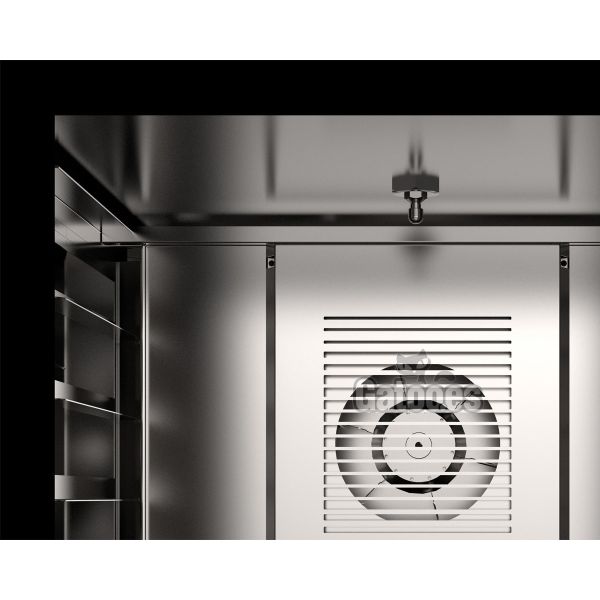 Interior del Horno de Cocina. Pantalla digital táctil. 6 bandejas de 60x40. Con vapor. EKA