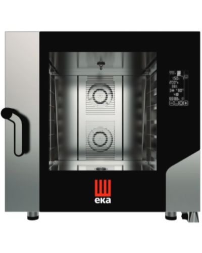 Horno de Cocina. Pantalla digital táctil. 6 bandejas de 60x40. Con vapor. EKA