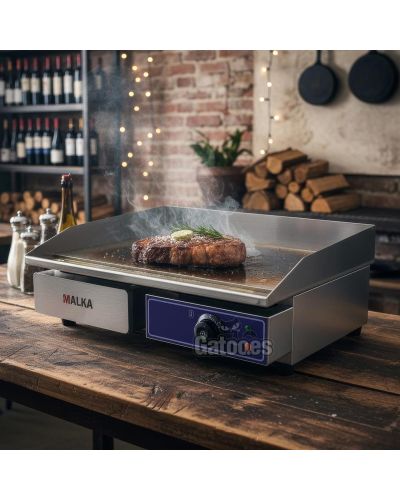 Plancha Eléctrica Cocina Profesional Malka PE55 - Cocinando