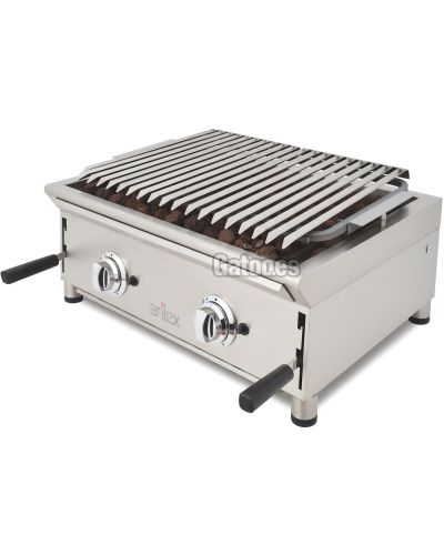 Barbacoa a Gas de Piedra Volcánica GB70. Ancho 70 cm. Inoxidable