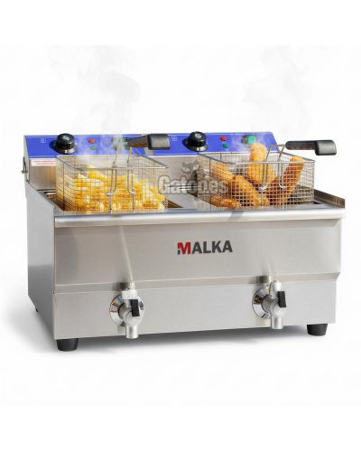 Freidora 12+12 litros de Malka FED24